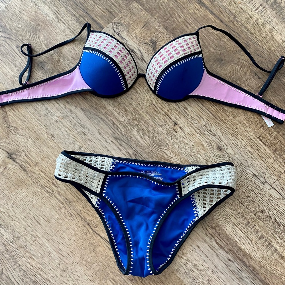 Victoria’s Secret Swim Crochet Bikini Top and Bottom